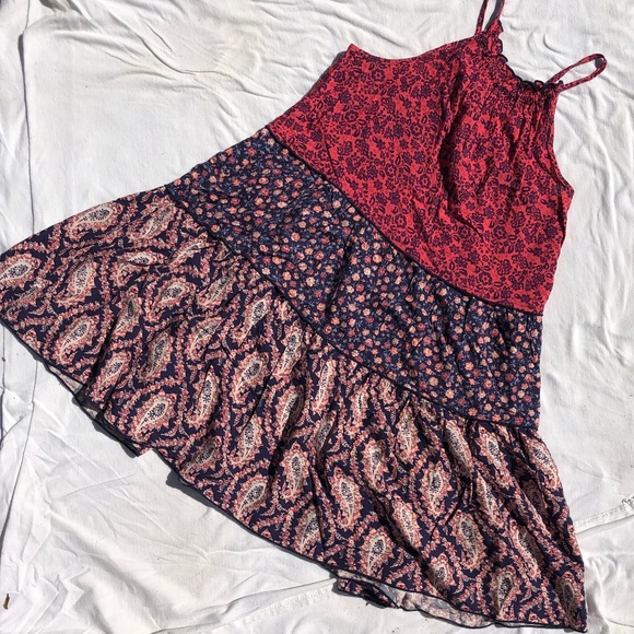 PATCHWORK HALTER DRESS - Picture 2 of 3